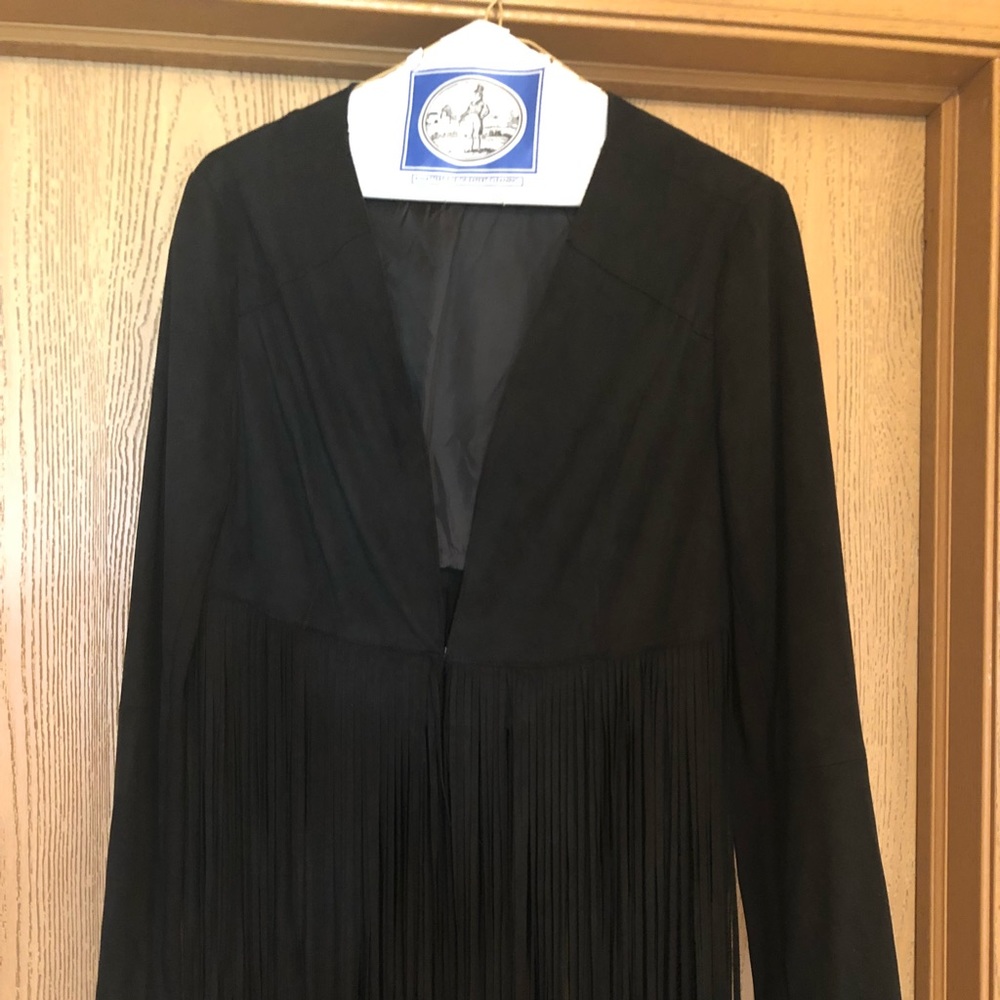 Black Fringe Jacket, Size M